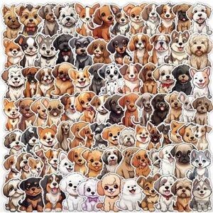 Colorful Dog Vinyl Sticker Set